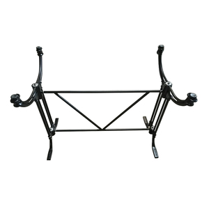 Grande base de table rectangulaire en fonte d'aluminium noire de Bologne - Product Image 4