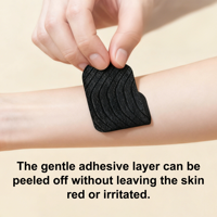 Bandes buccales en coton noir à l'acide hyaluronique, hypoallergéniques, anti-ronflement, pour un meilleur sommeil