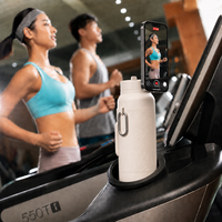 Nouvelle Gourde Sportive PRO 2026 avec Support Téléphone Magnétique N52 et Couvercle à Paille, Compatible Magsafe, en Acier Inoxydable Isolé