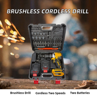 Perceuse à percussion sans balais, visseuse électrique sans fil au lithium, double vitesse, rechargeable, mini-ensemble de tournevis, pour la construction, OEM, usage industriel