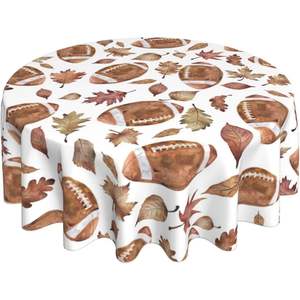 Navy Blue Floral <b>Round</b> <b>Tablecloth</b> Dark Blue & White Flower Polyester <b>Tablecloths</b> <b>PVC</b> Stock for Hotels Spring Commercial Buyer - Product Image 2