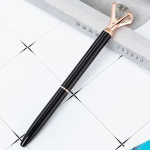Pens With Crystals New Big Diamond Metal Ballpoint Pen Gift Diamond Ballpoint Pen Crystal Pen With LOGO