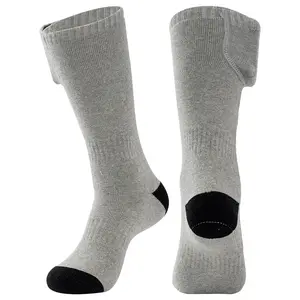 Chaussettes chauffantes électriques unisexes Chaussettes thermiques d'hiver chauffantes à batterie rechargeable Lavable Pied Chaud Chasse Camping Ski Extérieur