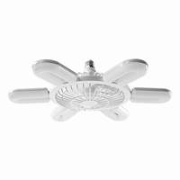 Ventilateur de plafond moderne 6000LM 2-en-1 avec lampe LED, télécommande, 3 vitesses, minuterie, silencieux, protection des yeux, sans scintillement, intensité variable E26/E27