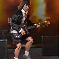 Figura de Acción de PVC de 8 Pulgadas de Angus Young, Guitarrista Principal de AC/DC, Modelo de Juguete de Moda con Temática de Música Rock and Roll, en Caja Clásica