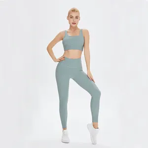 Leggings de cintura alta, perneiras estriadas de yoga, calça com etiqueta privada, roupas personalizadas