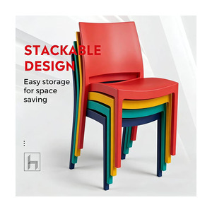 Silla Apilable Comercial de Plástico en Oferta, Multicolor, con Respaldo Cuadrado, <span class=keywords><strong>para</strong></span> Interiores y Exteriores, Impermeable, <span class=keywords><strong>para</strong></span> Comedor y Cocina - Product Image 6