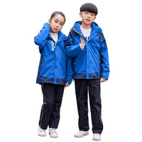 Manteau chaud coupe-vent avec veste détachable Uniforme d'école et de jardin Ensemble deux pièces pour garçons pour étudiants