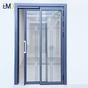 Porte coulissante et battante en verre au design moderne pour salle de bain et toilettes, style pliant, en alliage d'aluminium et acier, porte PT/PD - Product Image 3