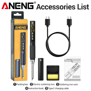 <span class=keywords><strong>Fer</strong></span> à <span class=keywords><strong>souder</strong></span> électrique ANENG SL108 avec poignée ergonomique, 96W, température réglable, chauffe rapide, portable, numérique, intelligent, tension universelle - Product Image 6