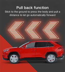 PANDAS 1/24 Scale Diecast Toyoto RAV4 Car Model Pullback Door Open Sound &amp; Light Decoration Alloy Collection Car <strong>Toys</strong> - Product Image 4