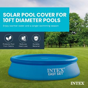 Couverture solaire <span class=keywords><strong>INTEX</strong></span> 28011E pour piscines Easy Set à structure métallique de 10 pieds – Isole l'eau, réduit l'évaporation et les débris - Product Image 2