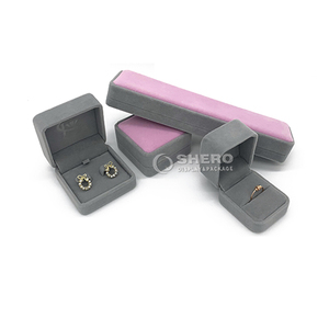 Sturdy Velvet Jewelry Box <b>Set</b> with Multi Colors for Diamond Pearl for Custom Logo Available for Bulk Order High Quality - Product Image 1