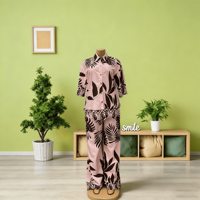 Ensemble de pyjama brodé floral pour femme, manches longues, col à revers, 4 couleurs, tenue de nuit boutonnée pour femme, personnalisable pour la vente en gros