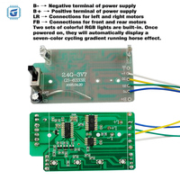 Ensemble émetteur-récepteur RC 2,4 GHz 4 canaux, carte PCB GS-6332T GS-6333R, carte de circuit 3,7 V pour voiture RC, bateau RC, pièces de bricolage pour jouets