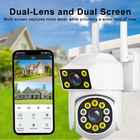 Double objectif et double écran Tuya Smart Camera Outdoor IP67 Full Color Night Vision Alarm Voice Support Multi-user View