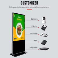 Display Digitale da 55 Pollici con Supporto da Pavimento per Pubblicità Video