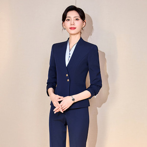 Women's Red Suit Set V Neck Three Quarter Sleeve Office Lady Work Wear Short Skirt Spring Season - Product Image 4
