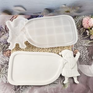 แม่พิมพ์หล่อเรซินแฮนด์เมดสำหรับเครื่องประดับตกแต่งสไตล์ DIY ถาด X0261ซิลิโคนซานต้าเครื่องมือทำเค้ก - Product Image 1