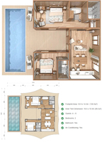 Maisons préfabriquées, suite de tente de luxe pour complexe hôtelier avec 2 chambres, Glamping De Lujo pour camping de luxe