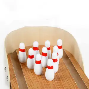 Kinder erziehung Spielzeug Mini Holz Bowling Tischs piele Desktop Mini Bowling Spielzeug für Kinder und Erwachsene