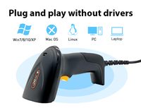 Escáner de Códigos de Barras 1D y 2D con Cable JR 710D, Escáner de Códigos QR Portátil de Alta Velocidad para Almacén