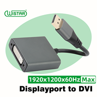 Câble adaptateur convertisseur WISTAR DP DVI pour PC, ordinateur portable, projecteur, HDTV