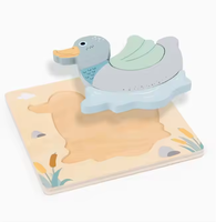 Puzzle 3D en bois personnalisable, 50 pièces, jouets éducatifs précoces sur le thème des animaux, puzzles en bois pour les tout-petits, les enfants, les filles et les garçons