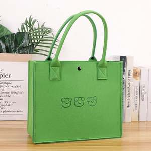 Sac fourre-tout en feutre écologique personnalisé avec logo, grande capacité, pour femmes, sac à main durable pour le shopping par les filles - Product Image 6