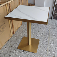 Hochwertige Goldene Restaurant-Möbel Küchentische Moderne Marmor-Esstischmatten Luxuriöser Stil