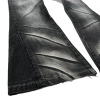 Jeans vintage personnalisés délavés à l'acide pour hommes, denim brut, coupe ample, bootcut, évasé, fuselé, pantalon d'hiver foncé, jean cargo, fabricants