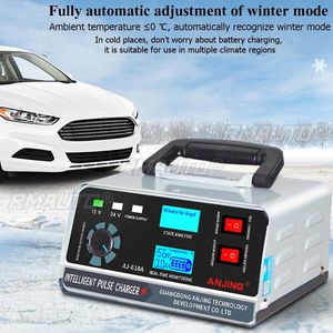 Cargador de Batería para Auto de 12V/24V, 400W de Potencia de Carga, Cinco Etapas de Reparación, Carga Rápida, Ajuste Automático para Invierno, Accesorios para Auto - Product Image 2