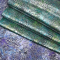 Tissu en cuir synthétique floral gaufré en PU pour sacs à main, chaussures et ameublement