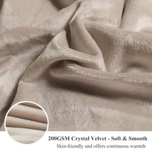 Plaid <span class=keywords><strong>de</strong></span> luxe en fausse fourrure tissée 100 % polyester, moelleux et duveteux, taille King, personnalisable, toutes saisons, lavable en machine - Product Image 4