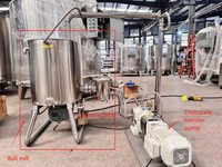 Machine à broyer les billes de chocolat verticale automatique YC 300L-1000L, haute productivité, remplacement de la machine à concher avec prise d'alimentation 220V/380V