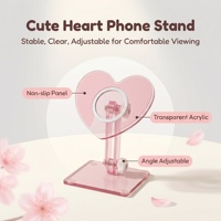 Support de téléphone magnétique multifonctionnel en acrylique transparent, réglable, pour bureau et cadeau personnalisé – Vente en gros usine