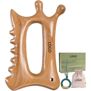 Herramienta de Masaje Gua Sha de Madera para Todo el Cuerpo y Rostro, Masajeador de Drenaje Linfático, Raspador Facial de Madera Natural, Esculpidor de Línea Mandibular, Desinflamatorio - Product Image 1