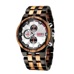 MOQ basso nessun Logo pianura di lusso personalizzato OEM cronografo Mens Orologi In Legno orologio In Legno - Product Image 1