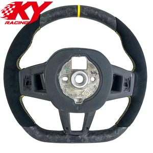 Volante deportivo personalizado de fibra de carbono forjada mate con revestimiento de gamuza para BMW LCI M3 M4 M5 M340i G80 G82 G87 G30 G20 X3 X5 G05 G06 - Product Image 3