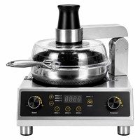 Robot de cuisson automatique commercial 5KW 220V, machine à wok électrique à agitation automatique pour riz frit, nouilles, malatang
