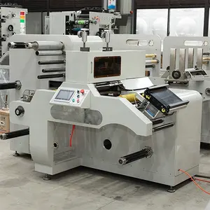 Etiqueta adhesiva de inspección automática rotativa de alta precisión para máquina de corte y rebobinado de etiquetas de rollo de papel y plástico