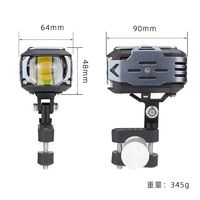 Feux de route pour moto à LED, yeux de démon, feux antibrouillard, faisceau haut/bas, stroboscope, projecteur auxiliaire externe 60W pour moto