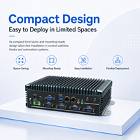Mini PC compact sans ventilateur avec processeur I3-6005U, I5-6200U, I7-6500U, double LAN, 6 ports COM, USB, HD, VGA, SSD pour Kiosque, Passerelle, Contrôle de Point de Borne