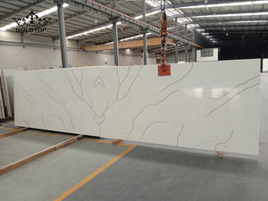 Placa de piedra de cuarzo para encimeras de cocina, producto más nuevo, blanco, Calacatta - Product Image 4