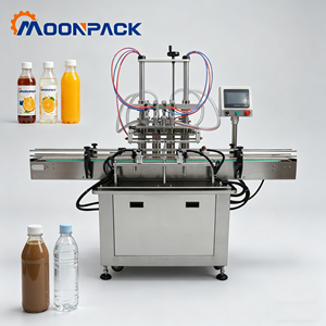 Machine de remplissage automatique Moonpack à 4 têtes pour liquides, boissons sportives, thé Oolong, thé vert, jus de mangue, petites bouteilles, machine de remplissage électrique - Product Image 1