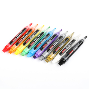 Mobee P-905700 10 colori Jumbo Set pennarello vernice acrilica doppia punta 10mm largo e 3mm Fine per opere d'arte e lettere audaci - Product Image 3
