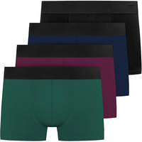 Celana Boxer Pria Katun Rajut Nyaman Bernapas Model Mid-Rise Ramah Lingkungan Anti-Bakteri Anti-Statik