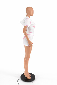 Completo Estivo da Donna all'Ingrosso: Set Due Pezzi con Top a Maniche Corte con Cappuccio e Stampa Lettering e <span class=keywords><strong>Pantaloncini</strong></span> - Product Image 5