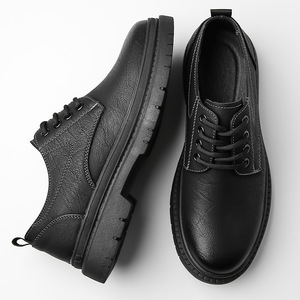 รองเท้าลำลองผู้ชายแบบสวม รุ่นฮิตปี 2026 หัวมน พื้นหนา สไตล์อังกฤษ หนังเจาะรู - Product Image 1