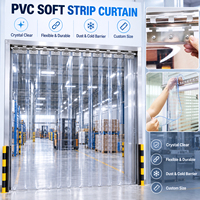 Rideau de porte en PVC YJ transparent anti-poussière flexible pour usine de transformation alimentaire